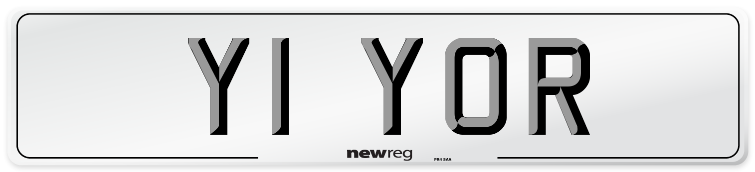 Y1 YOR Number Plate from New Reg